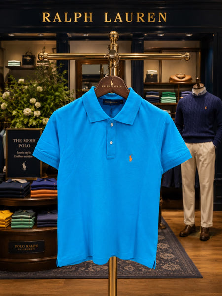 Premium Sky Blue Polo T-Shirt for Men Smart Casual Classic Wear
