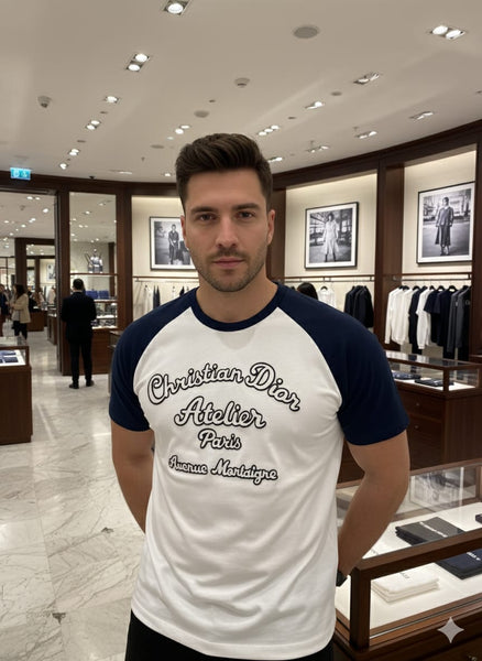 Premium Branded  White Raglan T-Shirt for Men