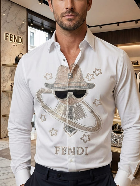 Luxury White Stone  ork  Premium Shirt for Men
