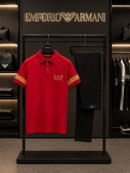 Luxury Exclusive Branded  Red Polo T-Shirt for Men