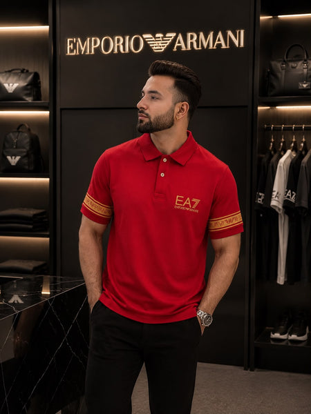 Luxury Exclusive Branded  Red Polo T-Shirt for Men