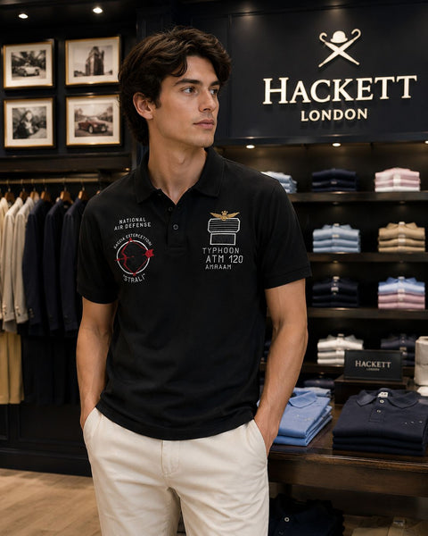 Premium Black Tactical Polo T-Shirt for Men