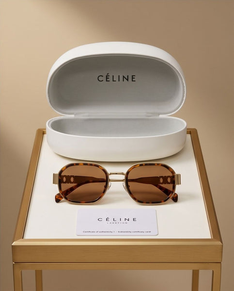 Premium Luxury Sunglasses Elegant Gold & Tortoise Design