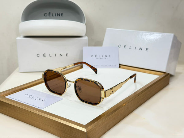 Premium Luxury Sunglasses Elegant Gold & Tortoise Design