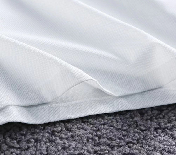 Premium Men’s White Polo T-Shirt Classic Contrast Collar Casual Tee