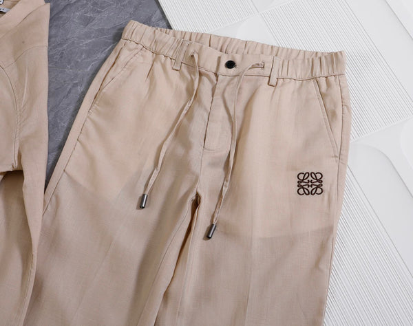 Premium Beige Casual Shirt & Trouser Co-Ord Set for Men