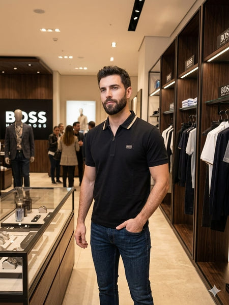 Premium Black Branded Polo T-Shirt for Men