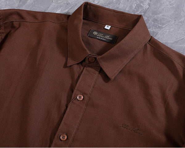Elegant Brown Co-Ord Shirt & Pant Set for Men