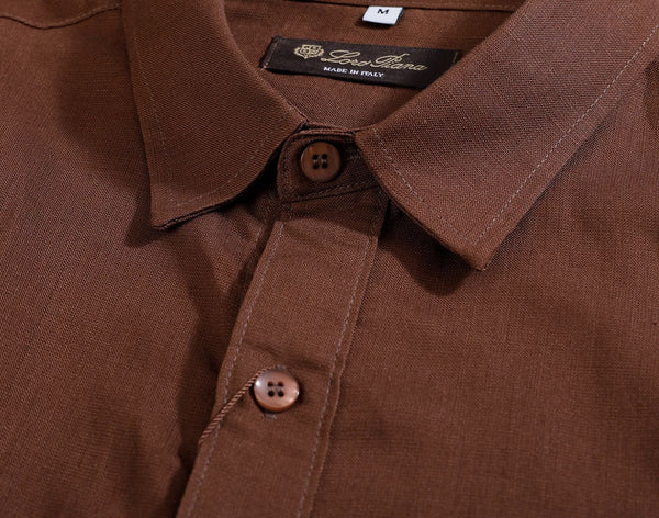 Elegant Brown Co-Ord Shirt & Pant Set for Men