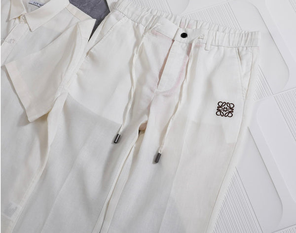 Premium White Co-Ord Shirt & Trouser Set for Men
