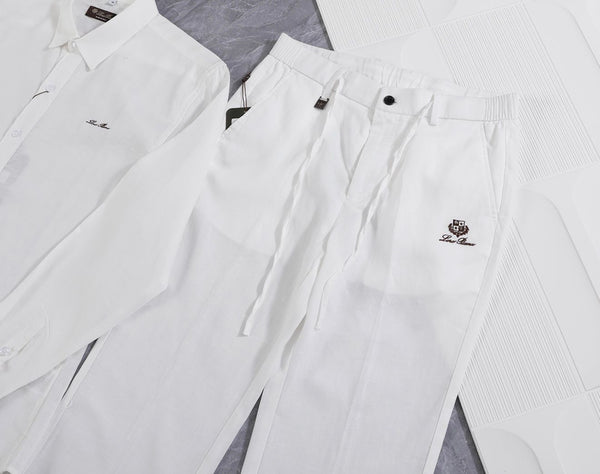 Premium White Formal Shirt & Trouser Co-Ord Set for Men Elegant Smart Fit