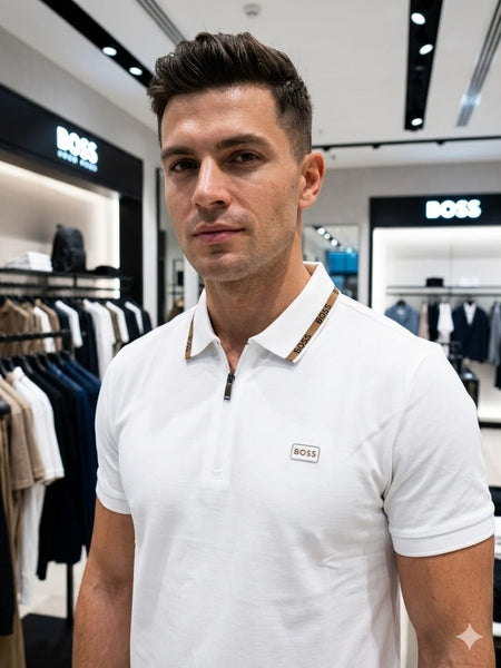 Premium Branded Regular Fit  Zip Collar Polo T-Shirt For Men