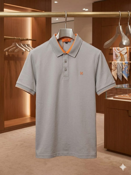 Premium Grey Luxury Polo T-Shirt for Men