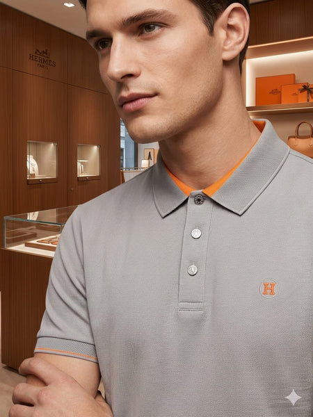 Premium Grey Luxury Polo T-Shirt for Men
