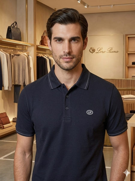 Premium Navy Blue Polo T-Shirt for Men