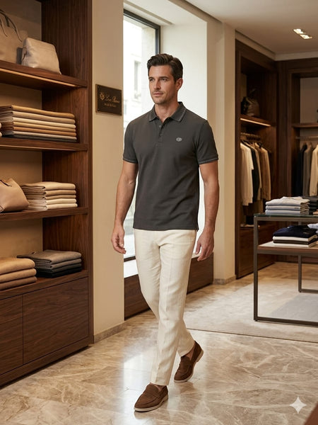 Premium Men’s Dark Grey Polo T-Shirt – Stylish & Comfortable Fit