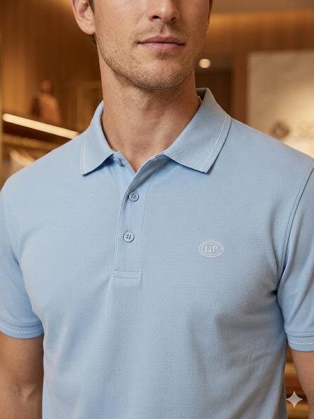 Luxury Men’s Sky Blue  Polo T-Shirt Stylish & Regular  Fit