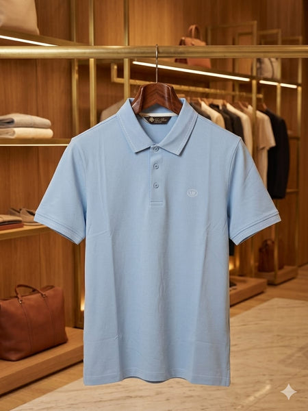 Luxury Men’s Sky Blue  Polo T-Shirt Stylish & Regular  Fit