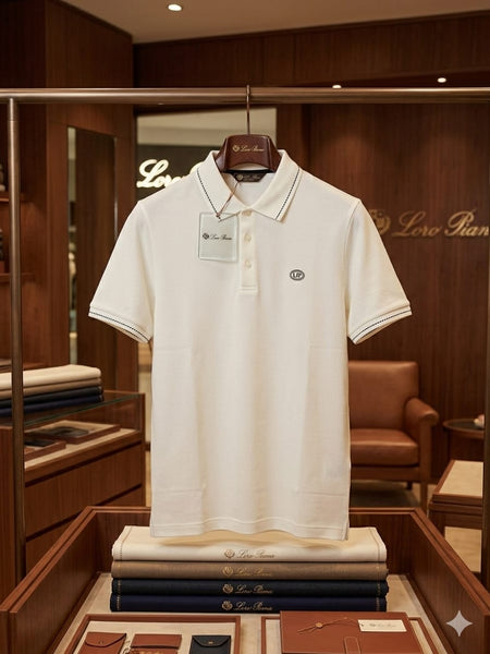 Premium Men’s Cream  Polo T-Shirt Classic Elegant Comfort Fit