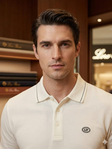 Premium Men’s Cream  Polo T-Shirt Classic Elegant Comfort Fit