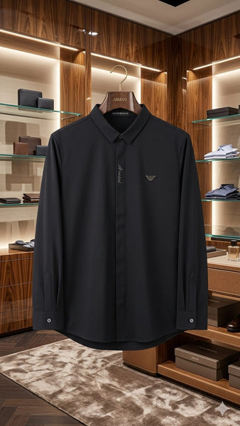 Luxury Black Designer Formal Shirt for Men
