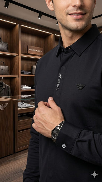 Luxury Black Designer Formal Shirt for Men