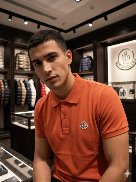 Premium Men's Rust Orange Polo T-Shirt  Exquisite Brand  Inspired Collar Half Sleeve T-Shirt