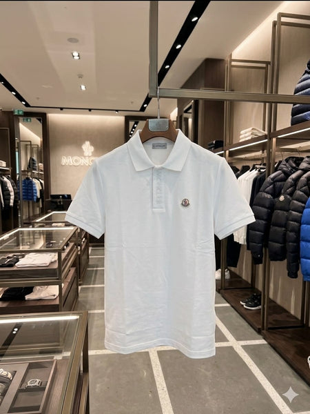 White Polo T-Shirt For Men Luxury Half Sleeve T-Shirt With Collar Neck