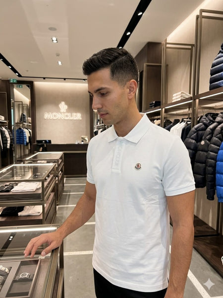 White Polo T-Shirt For Men Luxury Half Sleeve T-Shirt With Collar Neck