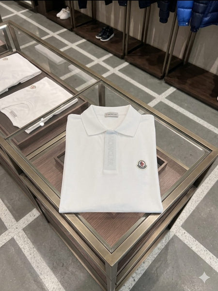 White Polo T-Shirt For Men Luxury Half Sleeve T-Shirt With Collar Neck