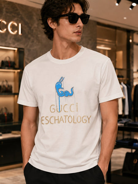 Luxury Graphic T-Shirt in Premium White for Men