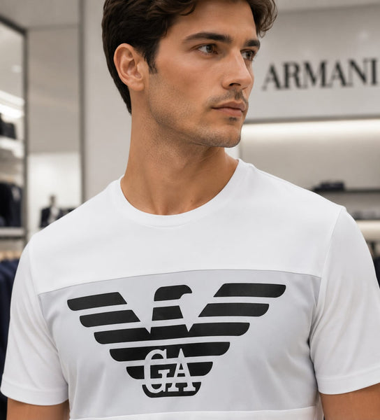 Premium White  Branded Logo T-shirt for Men
