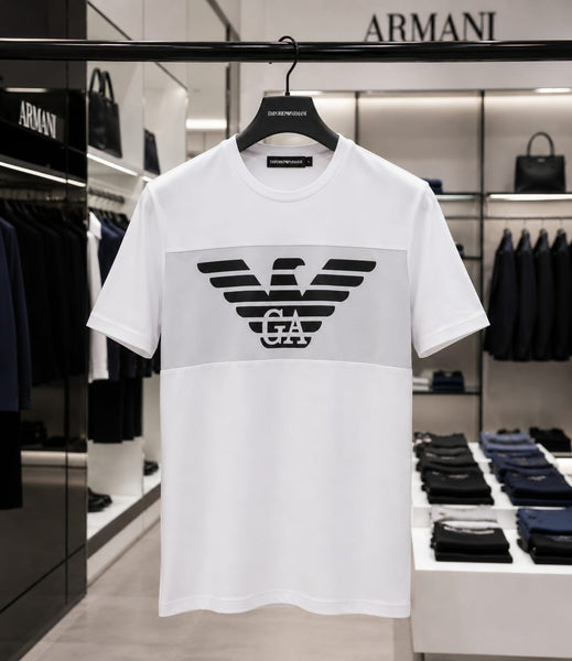 Premium White  Branded Logo T-shirt for Men