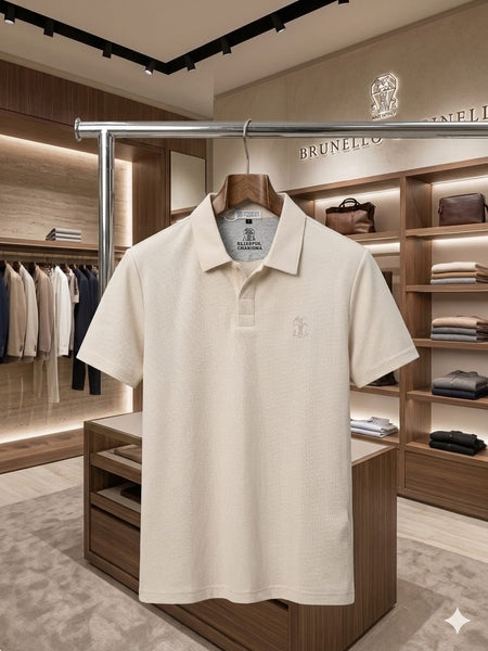 Men’s Premium Textured Polo T-Shirt Classic Collar Half Sleeve Regular Fit Polo Shirt