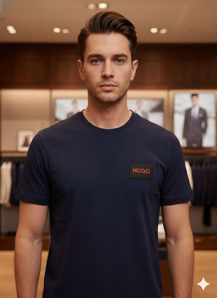 Premium Navy Blue Crew Neck T-Shirt