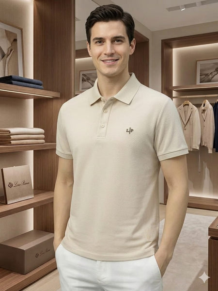 Premium Classic Beige Polo T-Shirt for Men