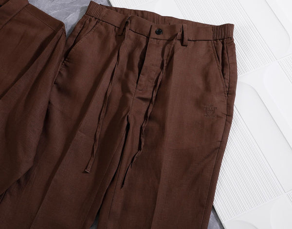 premium Elegant Brown Linen Shirt & Trouser Co-Ord Set for Men