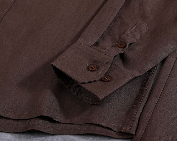 Men’s Premium Brown Shirt & Trouser Co-Ord Set