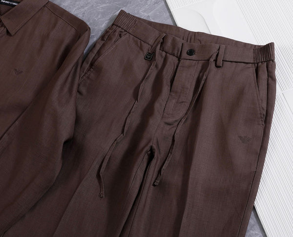 Men’s Premium Brown Shirt & Trouser Co-Ord Set