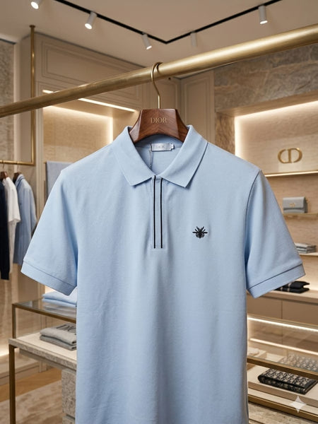 Premium Sky Blue Polo T-Shirt  Elegant Comfort Fit for Men
