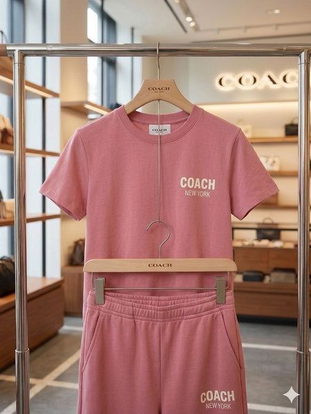 Premium Coordinated black T-shirt and track pant set For Women