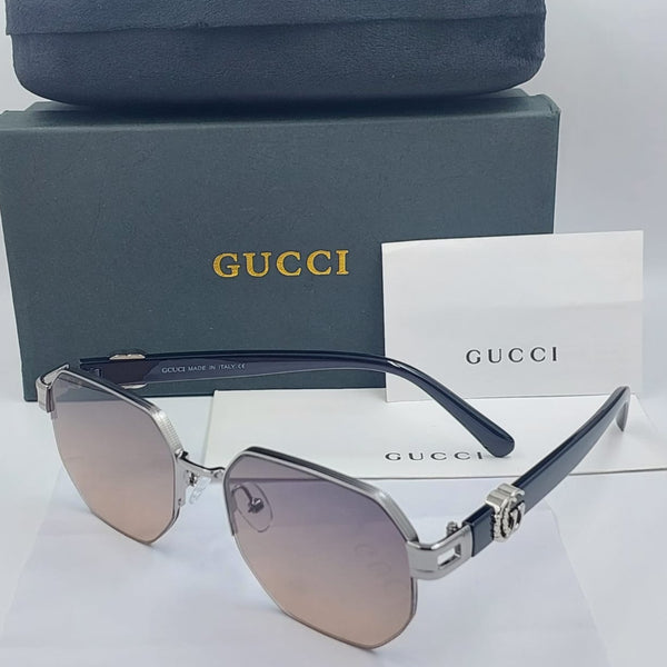 Premium Geometric Sunglasses – Luxury Frame with Gradient Lenses