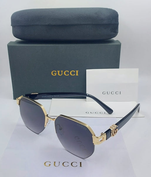 Premium Geometric Sunglasses – Luxury Frame with Gradient Lenses