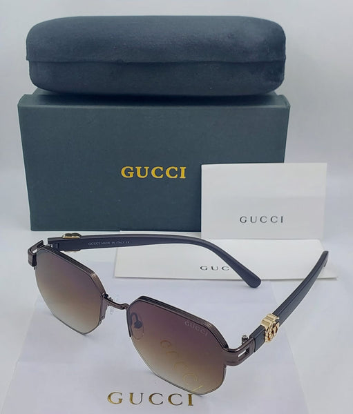 Premium Geometric Sunglasses – Luxury Frame with Gradient Lenses