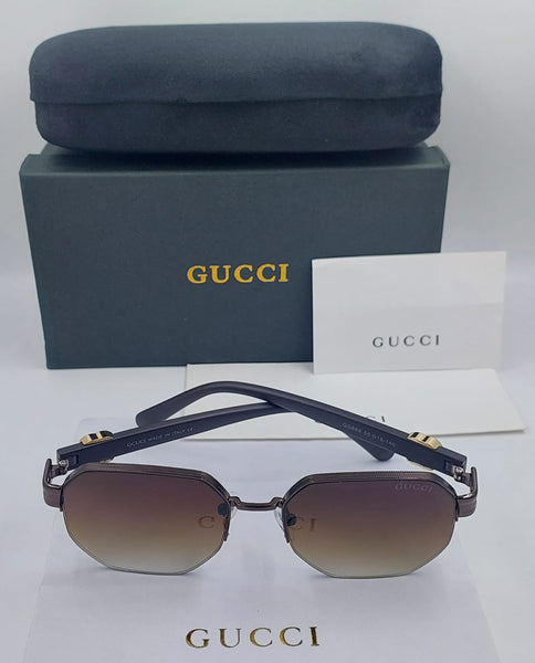 Premium Geometric Sunglasses – Luxury Frame with Gradient Lenses