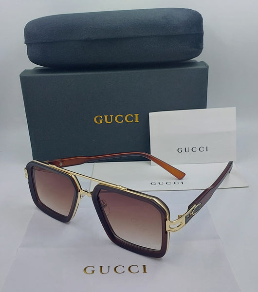 Premium Geometric Sunglasses – Luxury Frame with Gradient Lenses