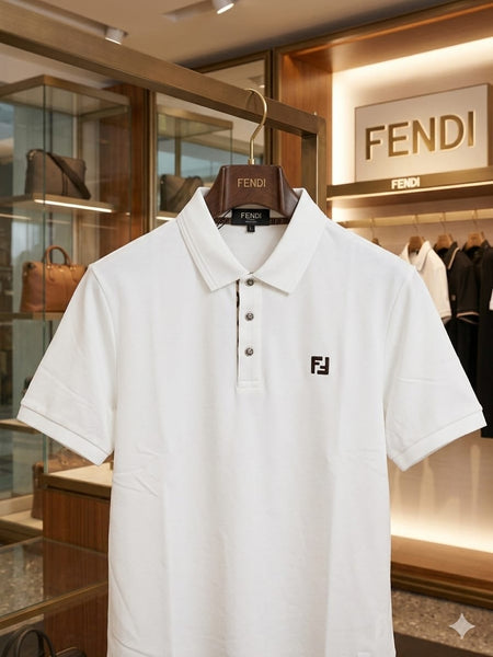 Men’s Premium White Polo T-Shirt – Classic Collar Cotton Casual Tee