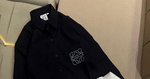 Women's Anagram Logo  Shirt Premium Casual Button-Down Top