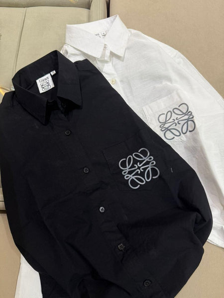 Women's Anagram Logo  Shirt Premium Casual Button-Down Top