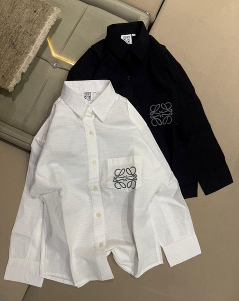 Women's Anagram Logo  Shirt Premium Casual Button-Down Top